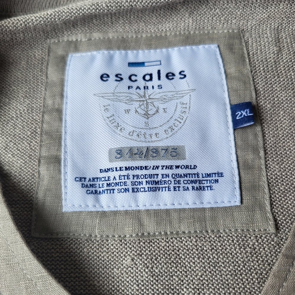 Limited Edition Esales Paris 100% Linen V Neck  Sweater Size 2XL #344 Out Of 375 - Picture 11 of 11